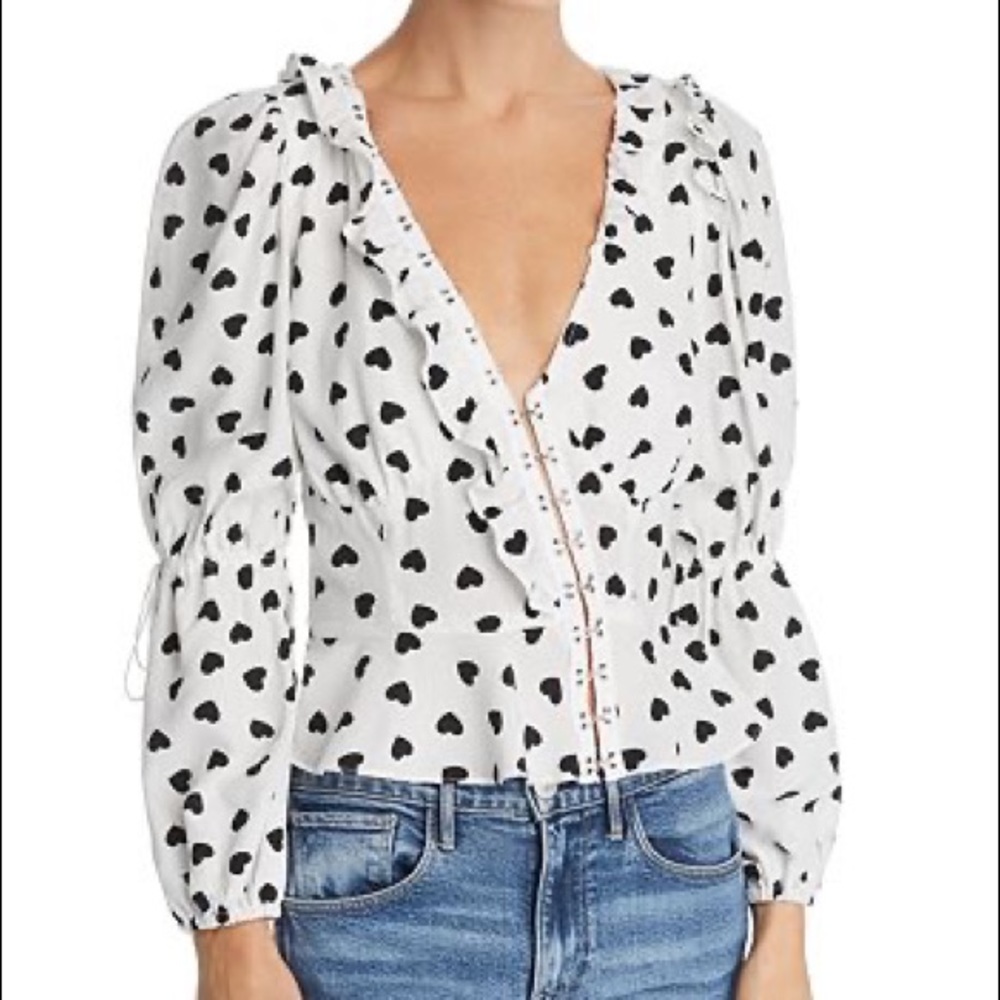 For Love and Lemons Willow Heart Top